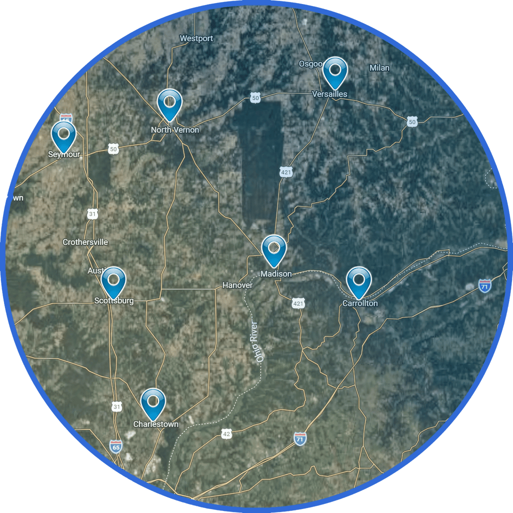Madison Pool and Spa service area map